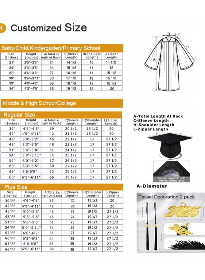 Loquat Middle High School College Graduation Gown Robe With Cap Green - Image 2