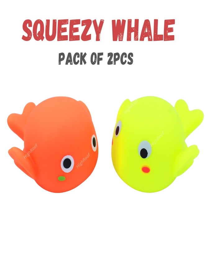 HighRoof Squeezy Whale Squeeze Noise Good As Bath Toys Chu Chu Funny Toy (Color May Vary, Pack of 2 pcs) - Image 2