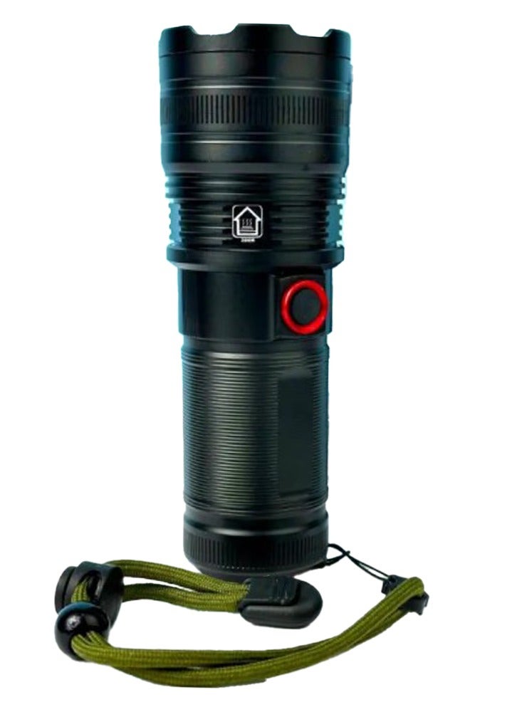 أضواء الطوارئ من سبائك الألومنيوم لبنك الطاقة مصباح يدوي للشحن الكنز XA-B702 مصباح LED عالي التجويف، قابل لإعادة الشحن، 5 أوضاع إضاءة، بنك طاقة، مع وظيفة كابل الشحن، ضوء عمل مصباح يدوي، تكبير تلسكوبي، مقاوم للماء - Image 1