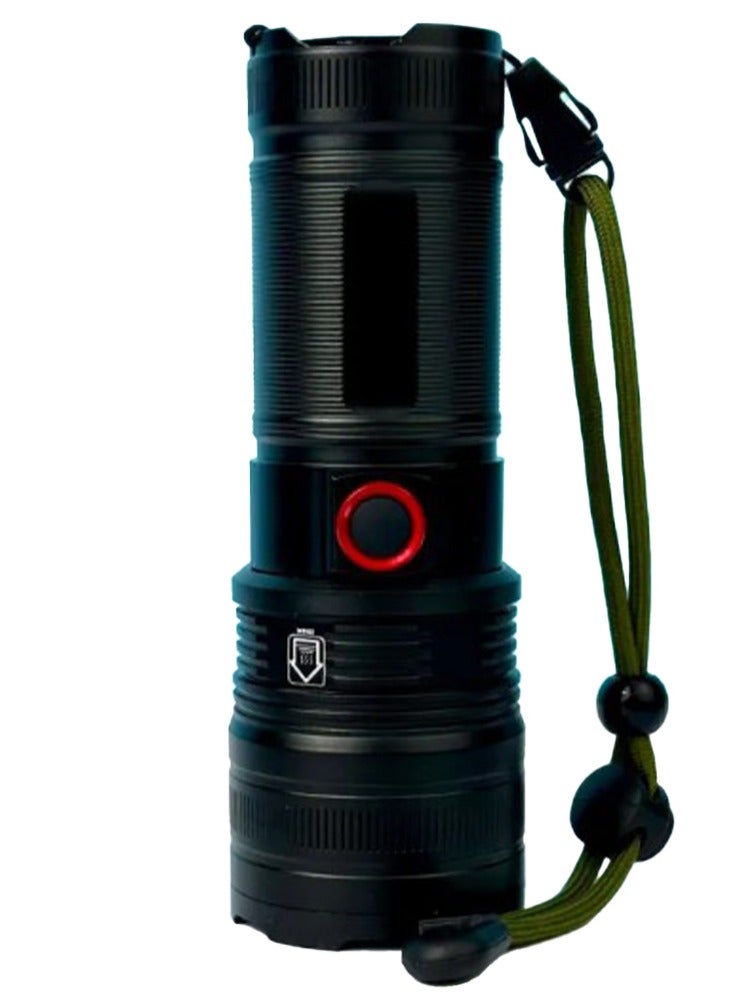 أضواء الطوارئ من سبائك الألومنيوم لبنك الطاقة مصباح يدوي للشحن الكنز XA-B702 مصباح LED عالي التجويف، قابل لإعادة الشحن، 5 أوضاع إضاءة، بنك طاقة، مع وظيفة كابل الشحن، ضوء عمل مصباح يدوي، تكبير تلسكوبي، مقاوم للماء - Image 2