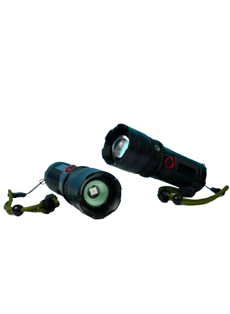 أضواء الطوارئ من سبائك الألومنيوم لبنك الطاقة مصباح يدوي للشحن الكنز XA-B702 مصباح LED عالي التجويف، قابل لإعادة الشحن، 5 أوضاع إضاءة، بنك طاقة، مع وظيفة كابل الشحن، ضوء عمل مصباح يدوي، تكبير تلسكوبي، مقاوم للماء - Image 3