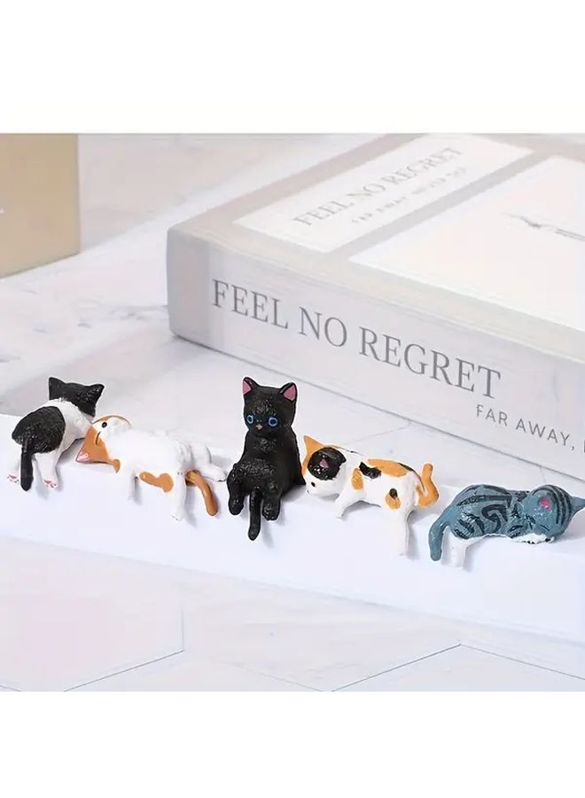 No 8 Calico Cat Mini Kitten Figurine Office Desk Decor Good Luck Wealth - Image 5
