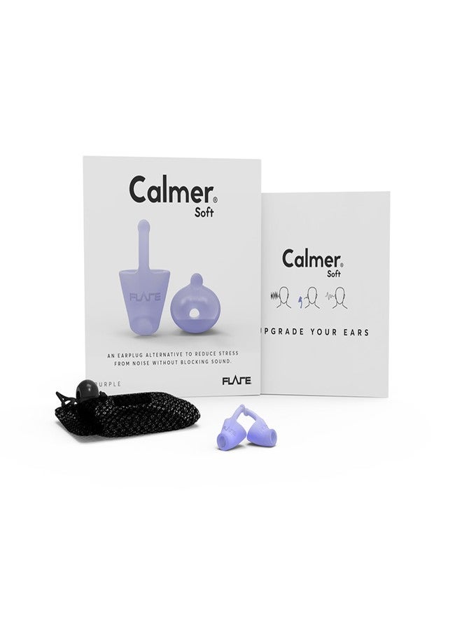 Flare Audio Flare Calmer | Ear Plugs Alternative | Daily Noise Relief | Sound Sensitivity | Stress Relief | No Muffling | Improve Wellbeing | Comfy, Reusable, Soft Silicone Earplugs | Soft Purple - Image 3