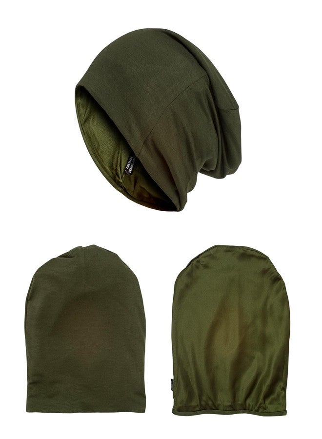 Evolve Satin Soc Olive Large (Satin-Lined Style Cap) - Image 3