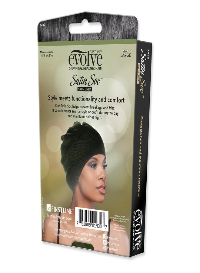 Evolve Satin Soc Olive Large (Satin-Lined Style Cap) - Image 2