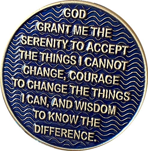 RecoveryChip 2 Month AA Medallion Antique Blue Color 60 Day Sobriety Chip - Image 2