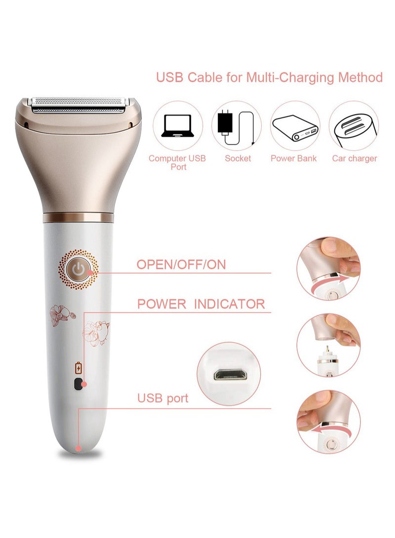 DMG TECH ماكينة حلاقة كهربائية للنساء ، قابلة لإعادة الشحن للاستخدام الرطب والجاف - Image 3