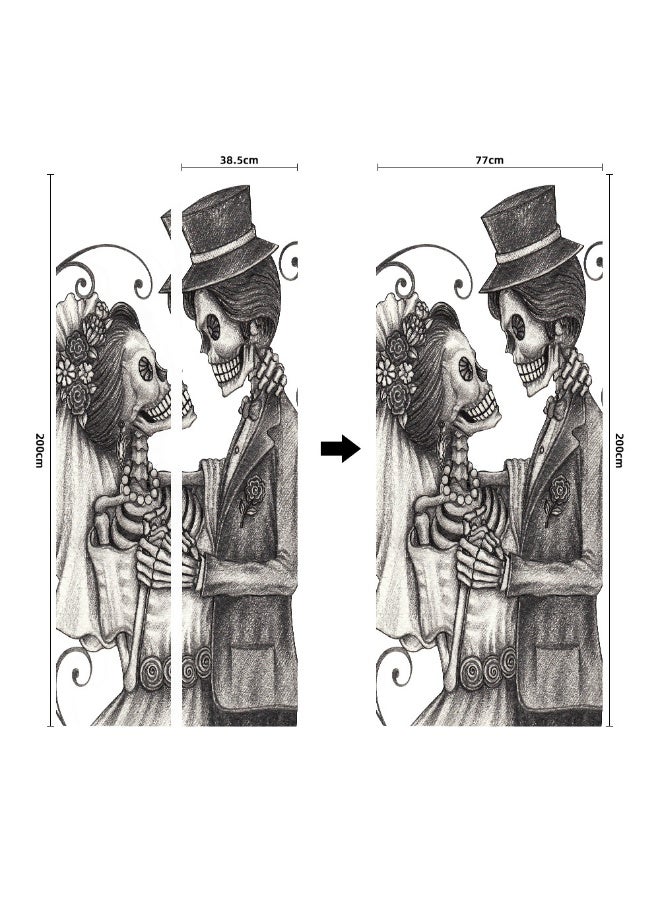 NIBEMINENT Eco-Friendly 3D Halloween High-Definition Self-Adhesive Door Decal