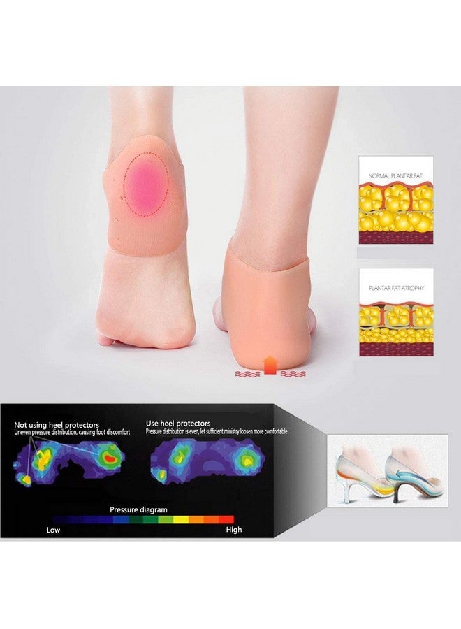 TwinZone Silicone Gel Heel Pad Socks For Heel Swelling Pain Relief Heels Repair Cream Foot Care-For Men&Women Anti Crack Silicon Gel Heel&Foot Protector Moisturizing Socks For Foot Care-1 Pair - Image 5