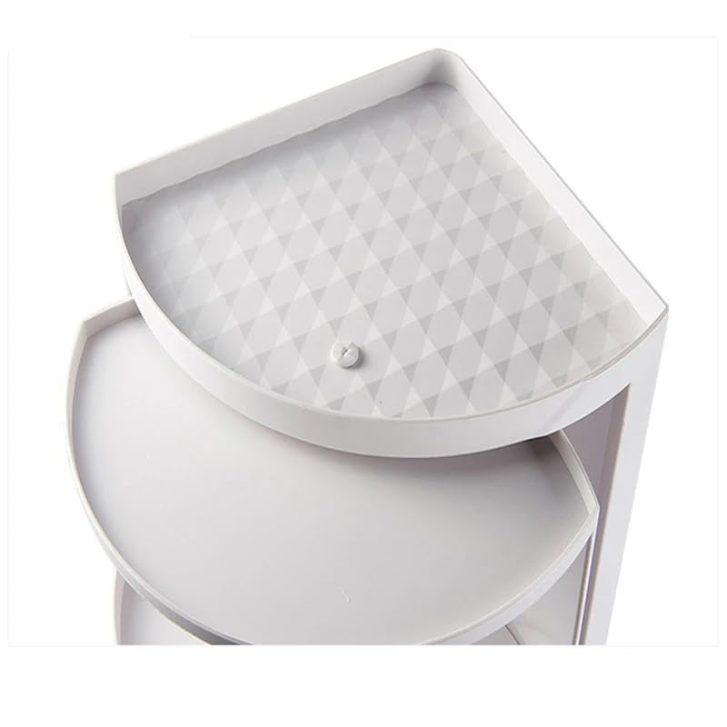 Delavala 360Bathroom Corner Storage Suction Cup Storage Rack Bathroom Accessories WallMounted Storage Cabinet Corner Shelf for Shampoo Cosmetics Kitchen Household Bathroom Triangle Medium - Image 4