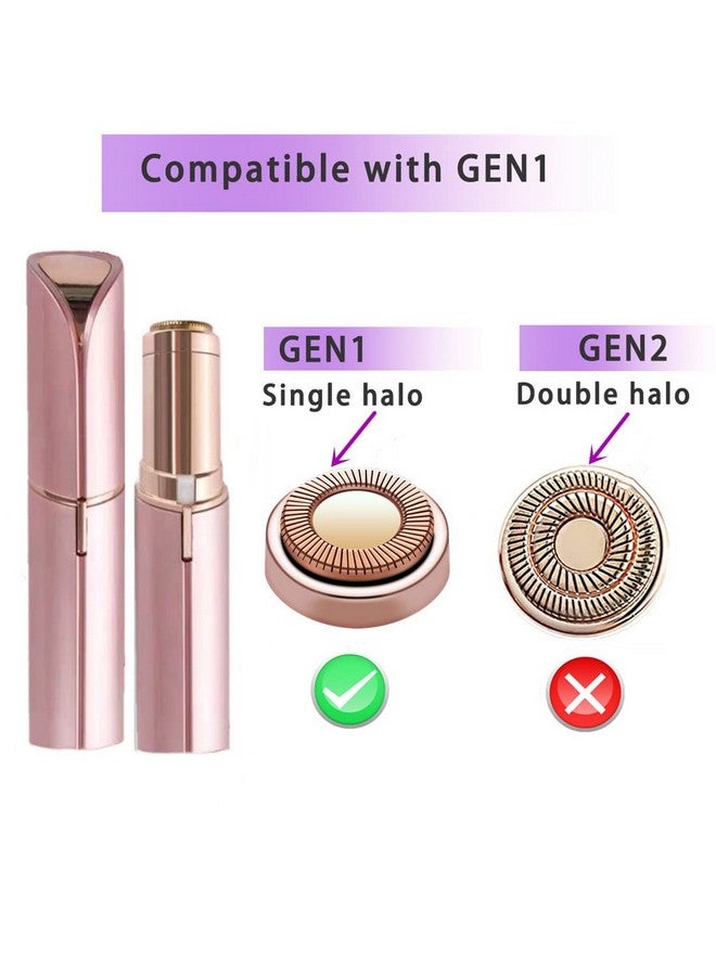 BECHY Facial Hair Remover Replacement Heads Gen 1 For Finishing Touch Flawless Facial Hair Removal,Effective Compatible With Flawless Shaver Tool For Women 18K Gold-Plated Rose Gold, 6 Pcs,As Seen On Tv. - Image 1