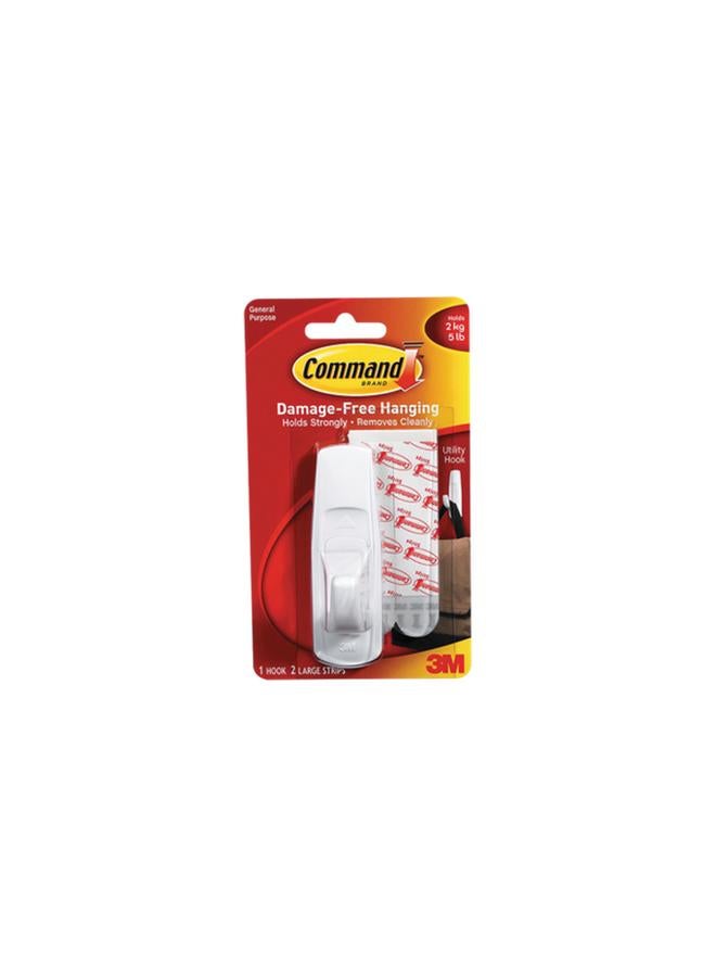 Command Utility Hook White Large 17003  - Image 1