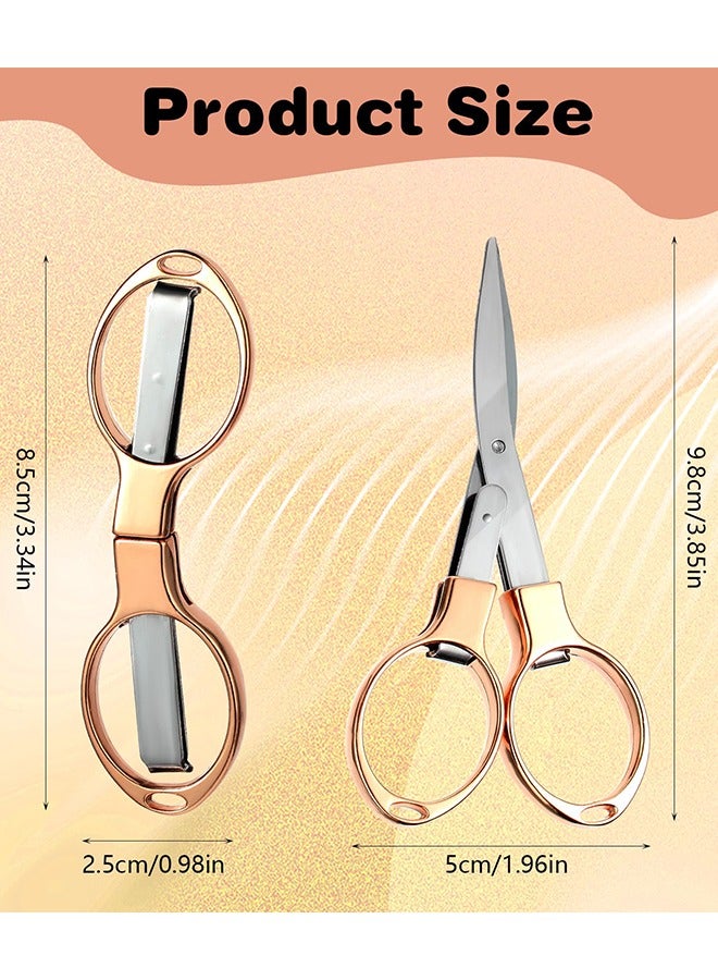 Generic Folding Scissors, Fishing Gloves, Portable Travel Scissors, Safe Small Scissors Stainless Steel Retractable Mini Scissors Glasses-Shaped Telescopic Cutter for Nursing Home Office Fishing Trip 1Pcs  - Image 3