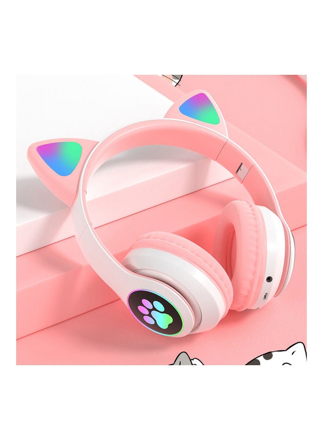 سماعة رأس قابلة للطي بتصميم أذني قطة متعدد الألوان - Image 2