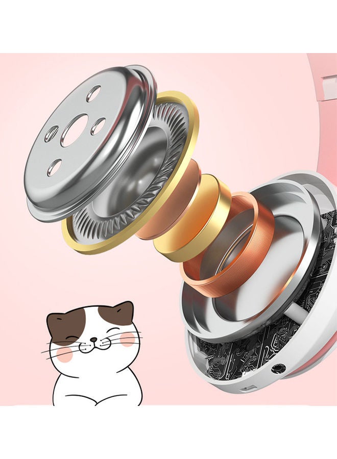 سماعة رأس قابلة للطي بتصميم أذني قطة متعدد الألوان - Image 4