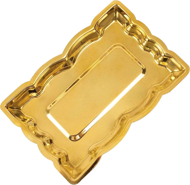 Spillbox Traditional Handcrafted Puja PlatePooja ThaliThambulamHome dcorBrass PlateDecorativeServing and Gifting Tray Small Rectangular - Image 3