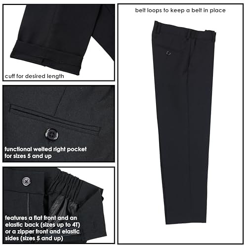 Spring Notion Boys' Formal Black Dress Suit Set 14 - Image 5