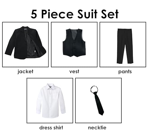 Spring Notion Boys' Formal Black Dress Suit Set 14 - Image 3