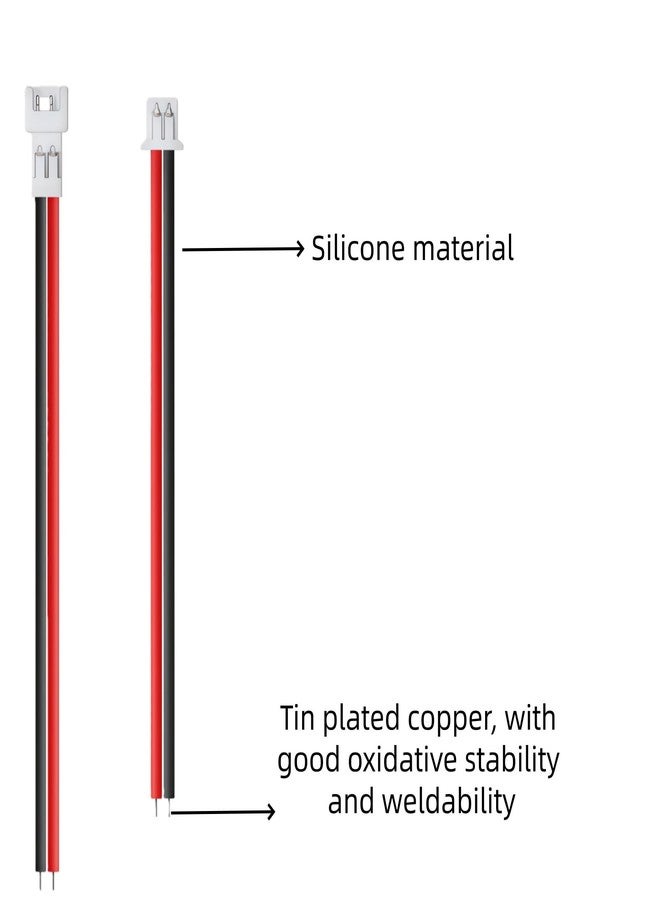 Cecicebb 30 Pieces 1.25 mm JST 2 Pin Micro Male and Female Connector Plug with 80mm Wire Cables 26AWG - Image 4
