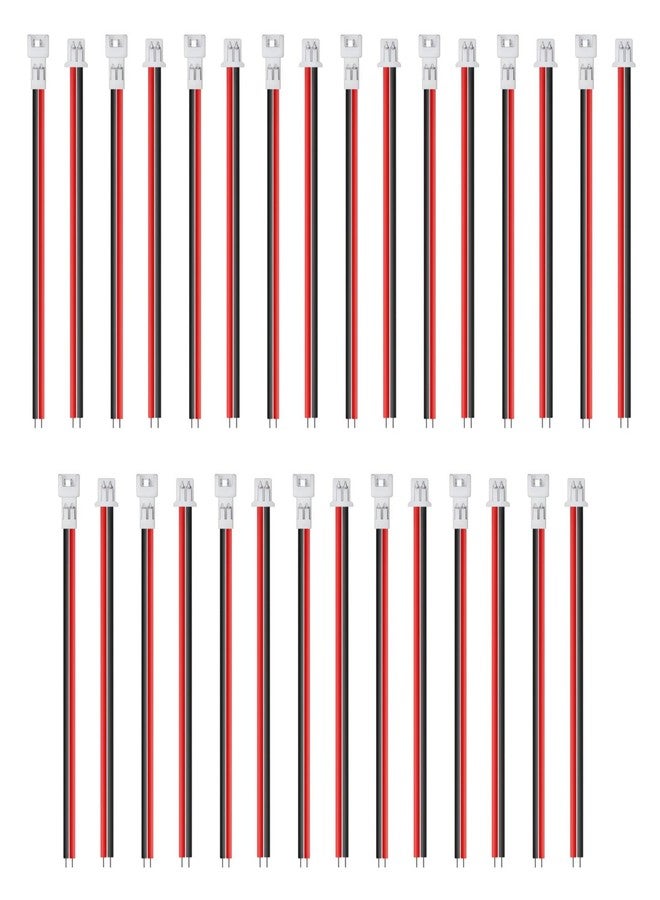 Cecicebb 30 Pieces 1.25 mm JST 2 Pin Micro Male and Female Connector Plug with 80mm Wire Cables 26AWG - Image 1
