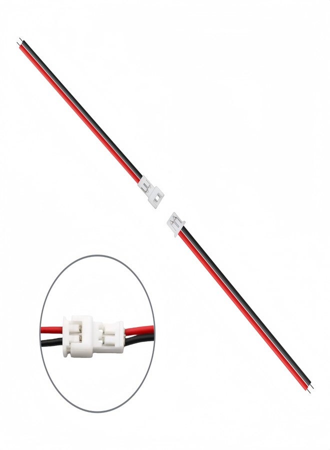 Cecicebb 30 Pieces 1.25 mm JST 2 Pin Micro Male and Female Connector Plug with 80mm Wire Cables 26AWG - Image 3