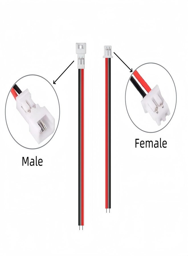 Cecicebb 30 Pieces 1.25 mm JST 2 Pin Micro Male and Female Connector Plug with 80mm Wire Cables 26AWG - Image 2