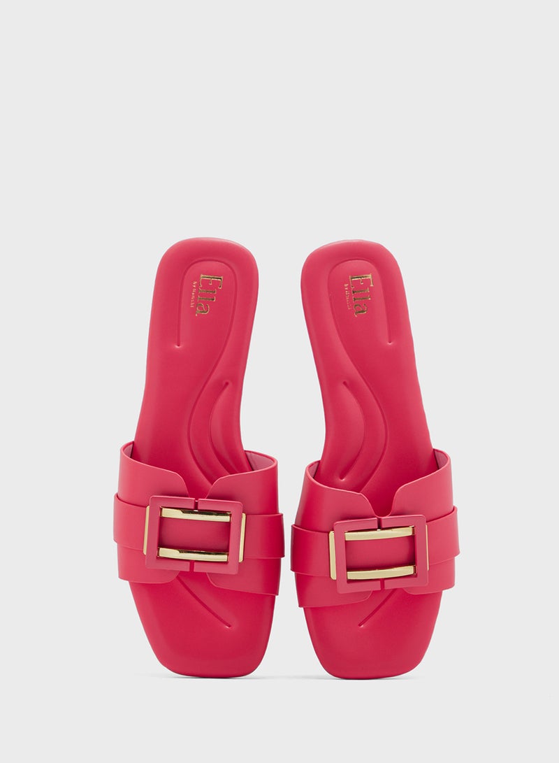 ايلا صندل مسطح بتفاصيل معدنية - Image 3