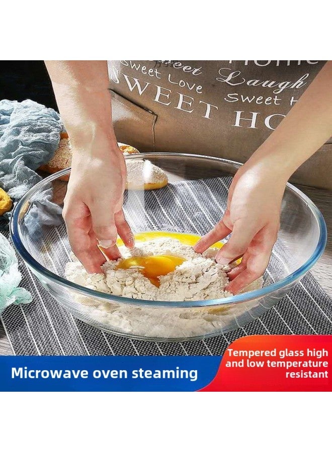 High Borosilicate Transparent Glass Bowl Large Thickened Salad Bowl Special For Microwave Oven And Basin Suit-Specifications:D1100+D800-Color:High Temperature Resistant And Can Be Put Into The Microwave Oven  - Image 2