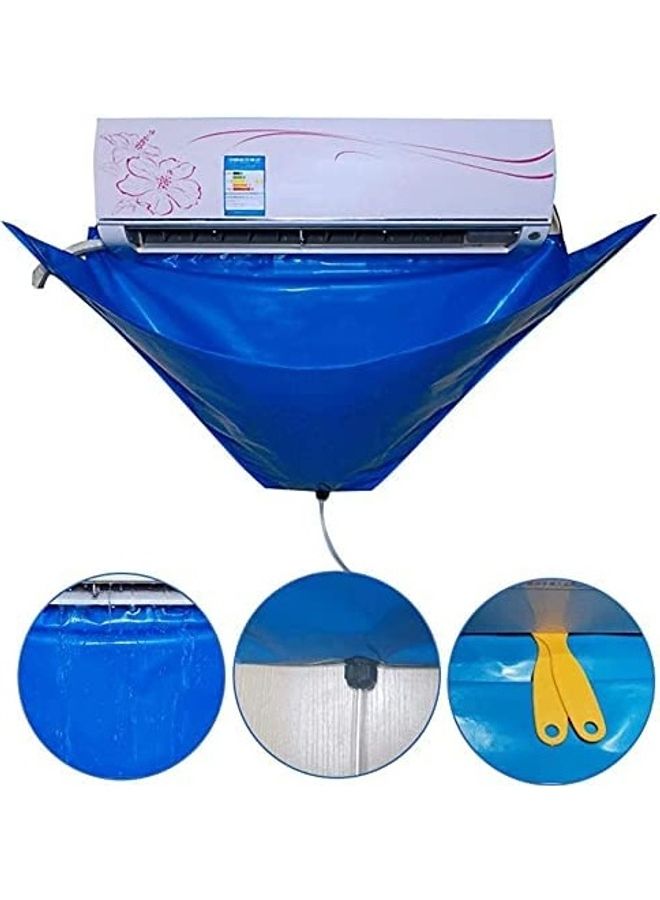 Alyashmac Waterproof Air Conditioner Cleaning Cover Blue - Image 3