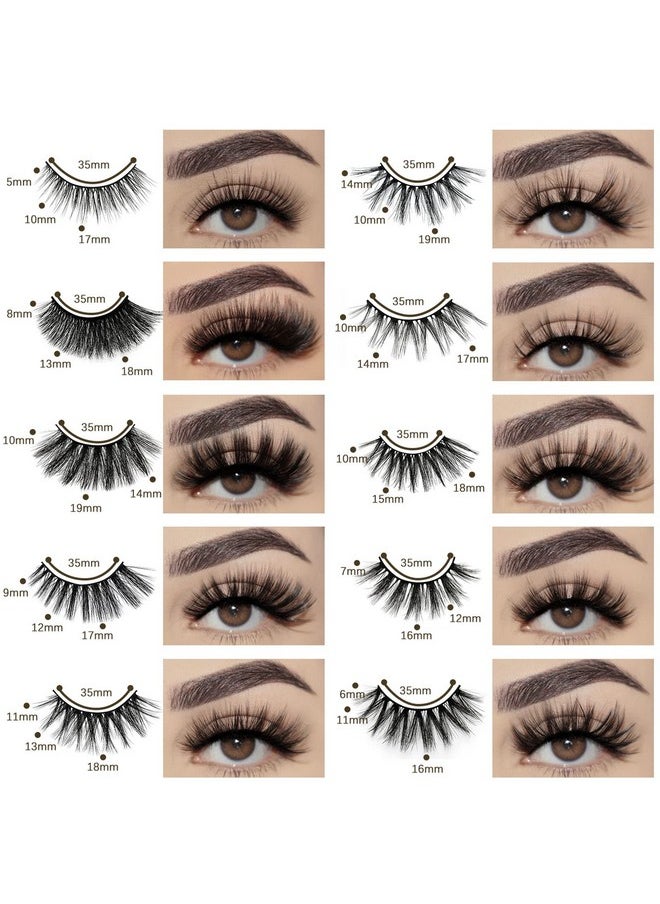 FARRED - Wholesale Faux Mink Lashes Bulk 50 Boxes 10 Styles Eyelashes Volume Lashes 10 Portable Individual Boxes 10-20Mm Mixed Natural Look Lash 3D False Eyelashes - Image 1