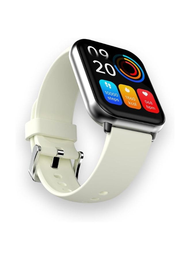 HiFuture Zone2 Bluetooth Calling Smart Watch 1.96 AMOLED Display, Silver  - Image 1