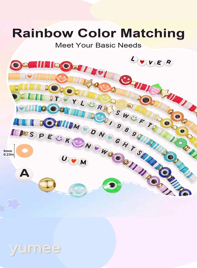 yumee Bracelet Making Kit - Jewelry Making Supplies with Alphabet Letter Beads A-Z & 18 Colors Small Pony Beads for DIY Crafts & Gifts - Image 4
