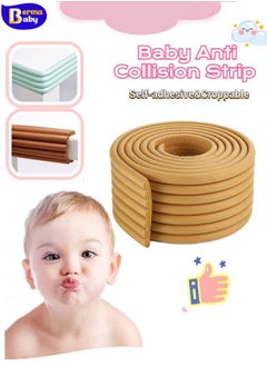 Berma Baby 1/2/4/10 قطع واقيات زوايا شفافة وناعمة لحماية الأطفال بطول 6.6 قدم (2 متر) وواقيات زوايا للأثاث وسلامة الحواف وواقيات حواف للطاولة والمدفأة  - Image 1