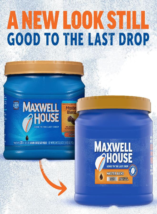 Maxwell House Master Blend Mild Roast Ground Coffee, 26.8 oz Canister - Image 1