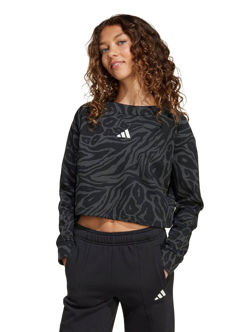 Adidas Kids Future Icons Cropped Sweatshirt - Image 1