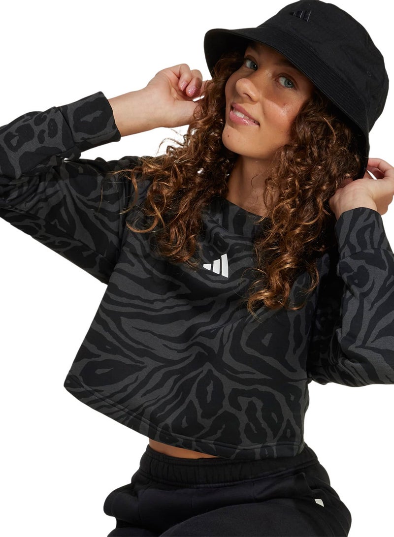 Adidas Kids Future Icons Cropped Sweatshirt - Image 3
