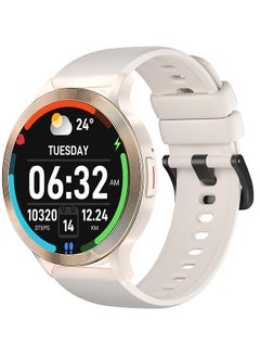 Korean Brand S5 Smart Watch, Smart Watch for Men, Waterproof Fitness Watch, Bluetooth Calling, Compatible with Android and iOS, Aluminum Alloy Ultra-Light Frame, 1.43" Heart Rate Monitoring, Gold