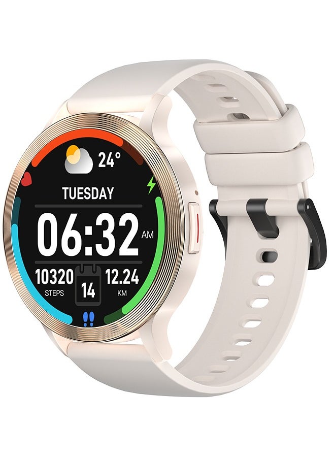 WAPIK - Korean Brand S5 Smart Watch, Smart Watch for Men, Waterproof Fitness Watch, Bluetooth Calling, Compatible with Android and iOS, Aluminum Alloy Ultra-Light Frame, 1.43" Heart Rate Monitoring, Gold - Image 1