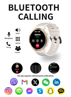 Korean Brand S5 Smart Watch, Smart Watch for Men, Waterproof Fitness Watch, Bluetooth Calling, Compatible with Android and iOS, Aluminum Alloy Ultra-Light Frame, 1.43" Heart Rate Monitoring, Gold - pzsku/ZE0CF19E5072BF3AC56E9Z/45/_/1722066588/155c62e9-48b8-48c4-a13b-dc0af59f0cff