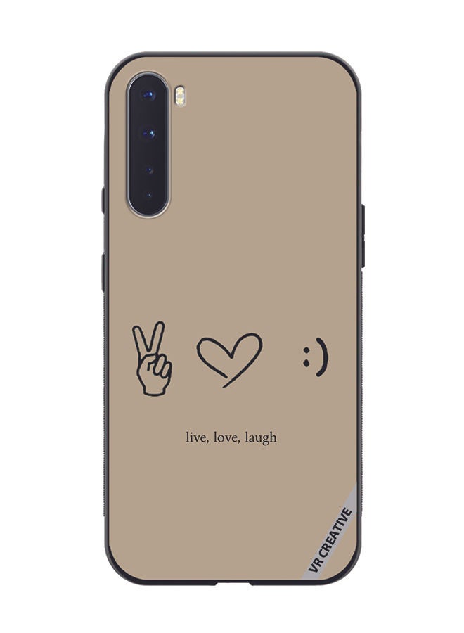 VR CREATIVE Protective Case Cover For OnePlus Nord Live Love Laugh Design Multicolour - Image 1