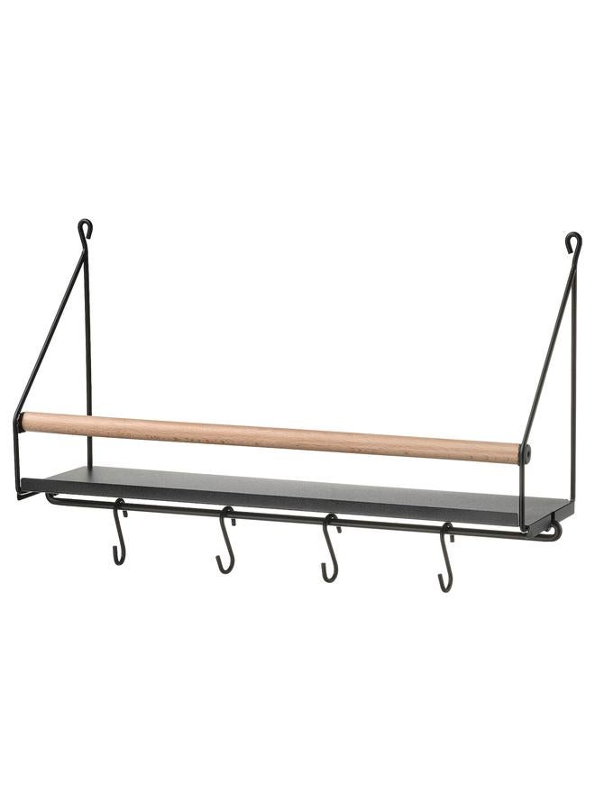 erorex Wall organiser w hooks, 42x12x26 cm - Image 1