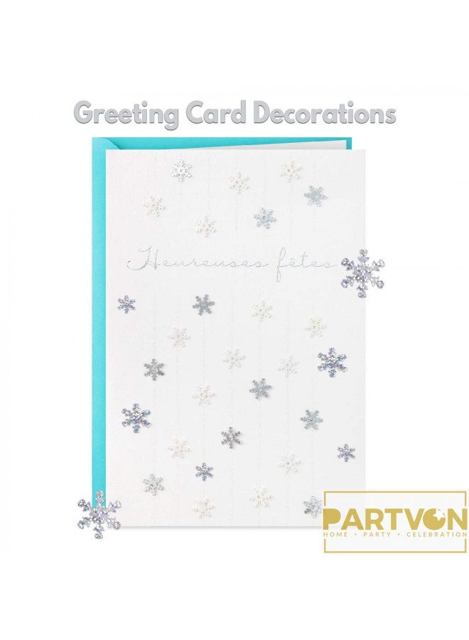 PARTVON Christmas Snowflake Confetti Decoration- 1500pcs | Snowflakes Frozen Party Confetti | Winter Wonderland Birthday Baby Shower Wedding Sequins Christmas Party Sprinkles Confetti Decorations (Silver)  - Image 5