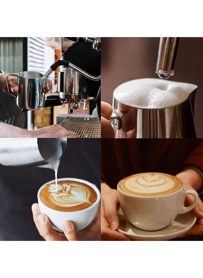 350ml Stainless Steel Milk Pitcher Frothing Jug Cup with scale and Latte Art Needle for Espresso Coffee Milk(350ml) - Image 5