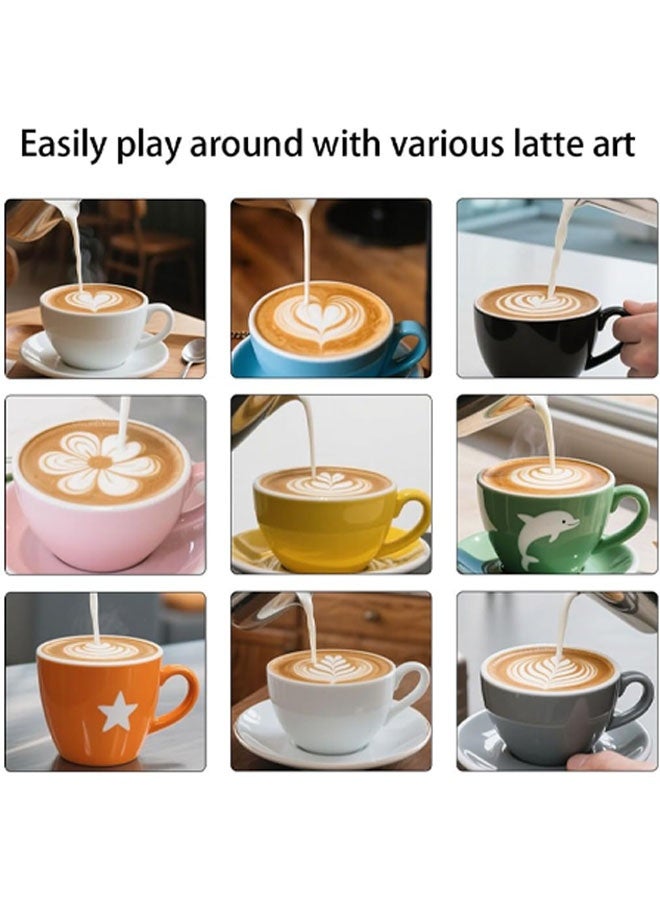350ml Stainless Steel Milk Pitcher Frothing Jug Cup with scale and Latte Art Needle for Espresso Coffee Milk(350ml) - Image 4