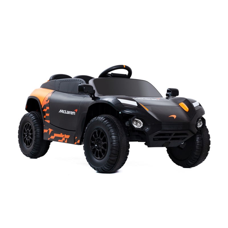 McLaren Kids Powered Riding Licensed Car LB 1070EL – 12V Electric Ride-On, LED Lights, Music Player, Leather Seat & Suspension for Kids Ages 1–4 Years - Black - Image 1