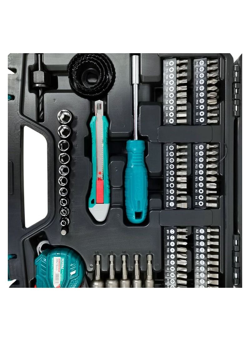 TOTAL T0TAL 118 Pcs Accessories Set Screwdriver Bits Drill Bit Set Hole Bits Set Professional Repair Tool Set THKTAC011182 - Image 3