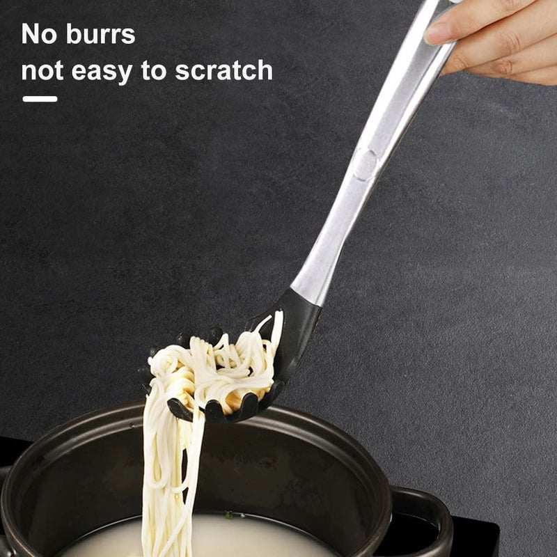 we3 we3 Steelcore BPA Free Nylon Spaghetti Pasta Server with Solid Steel Inner Core Heat Resistant Safe for NonStick Cookware Mix Pack of 2  - Image 3