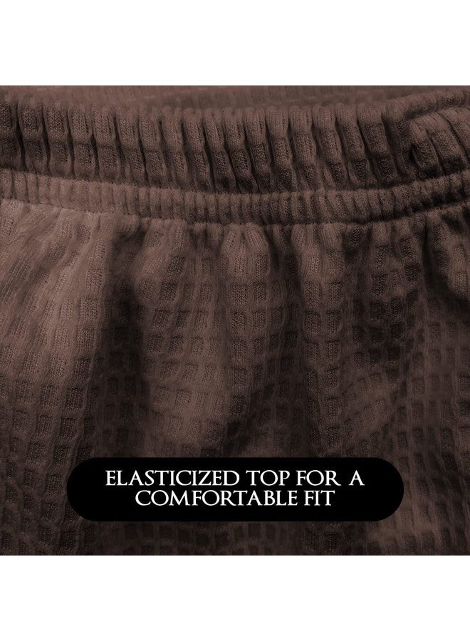 Canyon Rose Waffle Weave Long Spa Wrap, Simple Body Wrap, Luxurious Waffle Weave Knit, One Size Fits Most, Generous Length, Elasticized Top With Touch-And-Close Fasteners At Top And Waist, Brown - Image 4