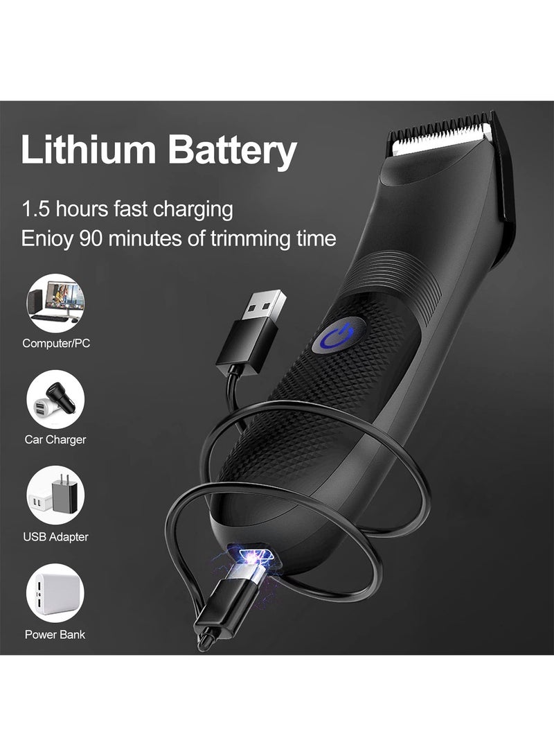 GT-Wheel Body Hair Trimmer for Women and Men Rechargeable Cordless Electric Waterproof with LED Indicator - Image 5