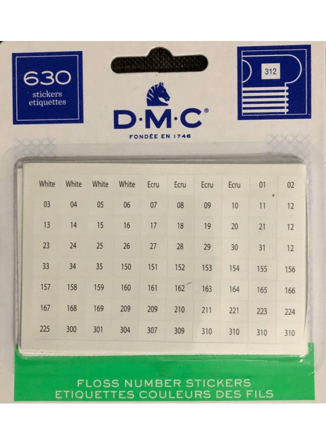 DMC Floss Number Stickers, 630/Pkg